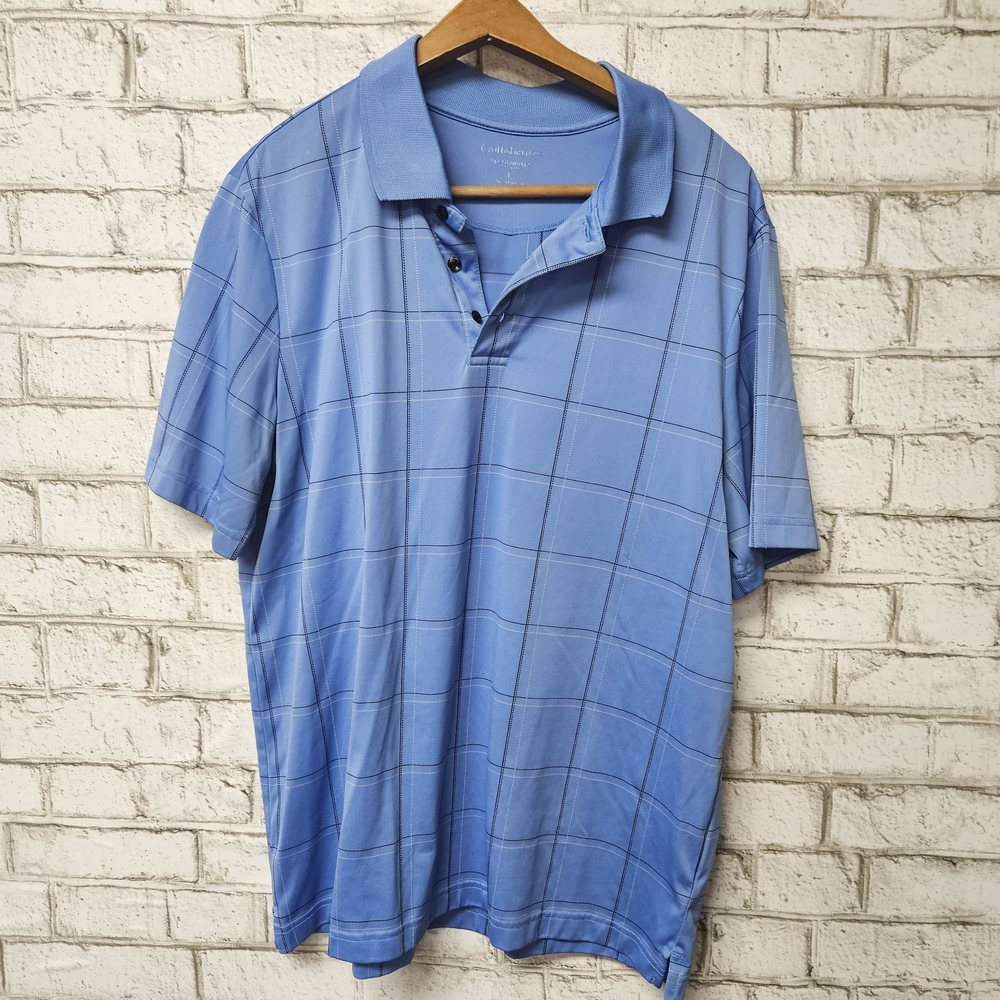 Croft & Barrow Men's Blue Performance Golf Polo Shirt Size L Cool & Dry